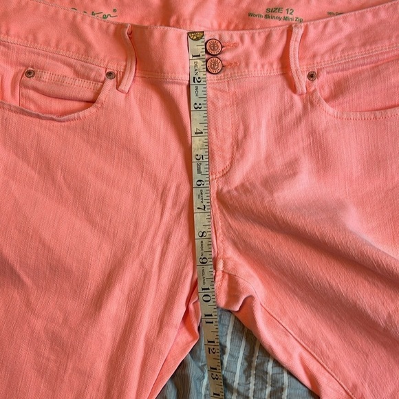 LILLY PULITZER Pink/Coral Worth Skinny Mini Zip Size 12 - Picture 14 of 16